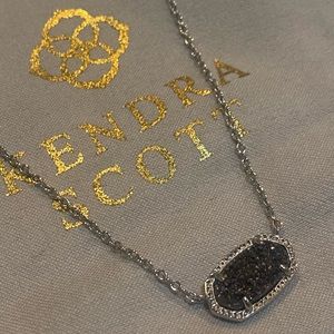 FLASH SALE: Kendra Scott Drusy Necklace -Charcoal